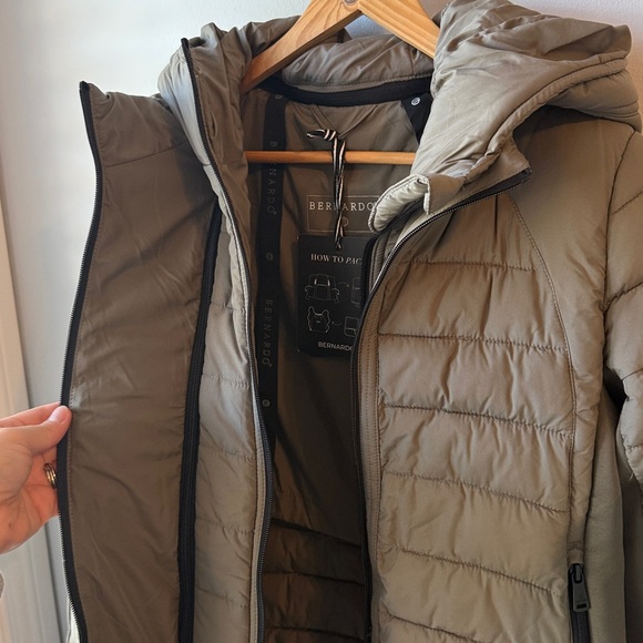 Bernardo‎ Hooded Quilted Puffer Coat Water Repellent NEW! - Picture 9 of 14